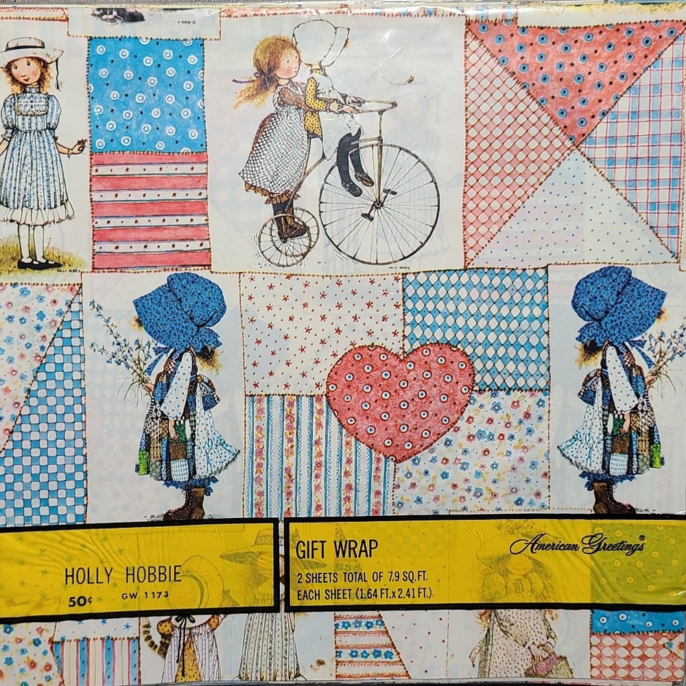 Vintage Holly Hobbie gift wrapping paper